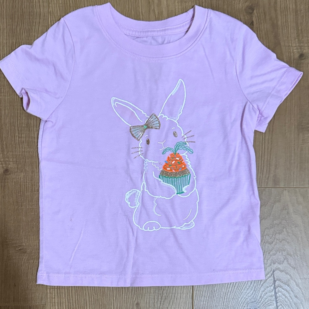 Cat & Jack Lavender Bunny Cupcake T-Shirt
